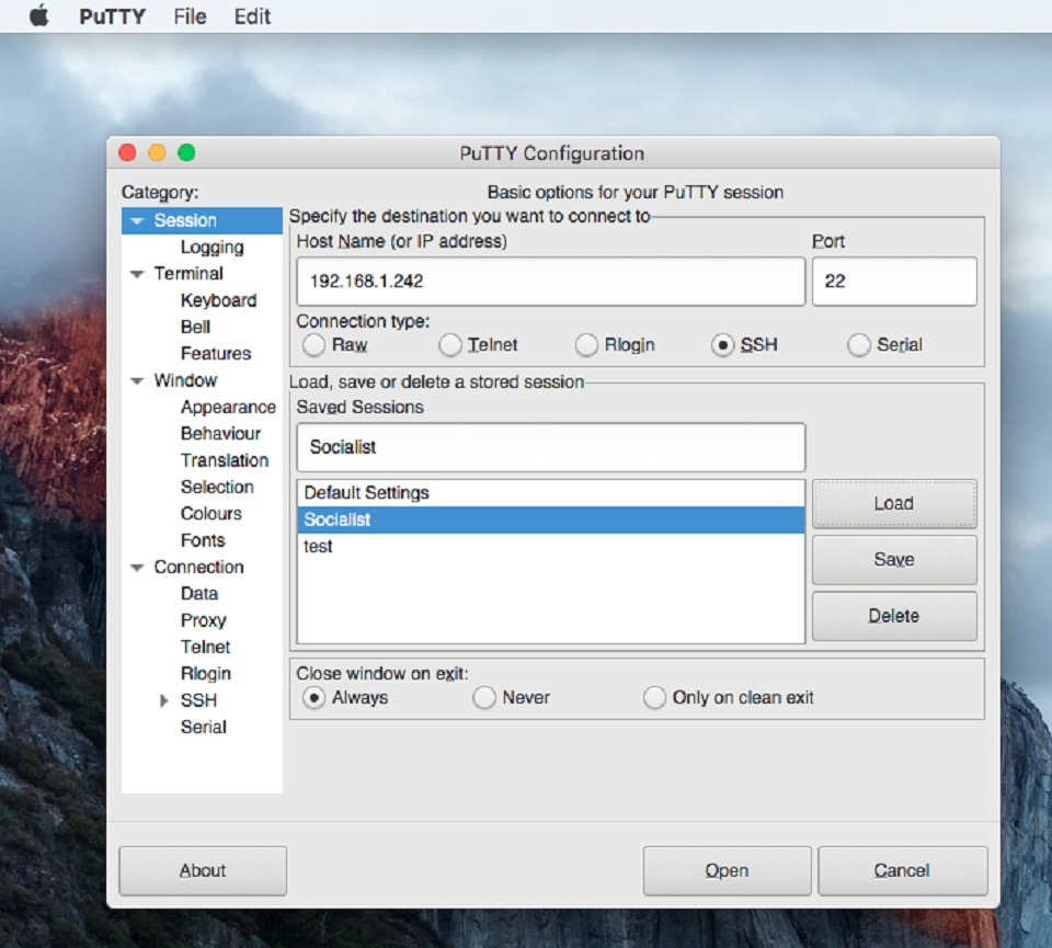 install putty for mac